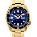 Seiko Seiko 5 Sports U.S. Special SRPK20  SRPK20 механические мужские часы  синий циферблат, браслет нержавеющая сталь с pvd-покрытием — вид спереди